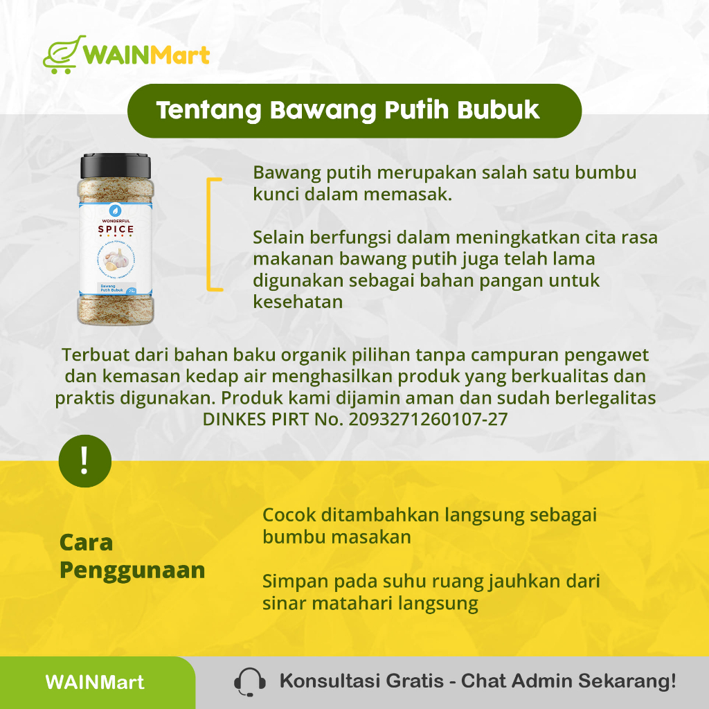 Bawang Putih Rempah Asli Bumbu Masak Dapur Premium