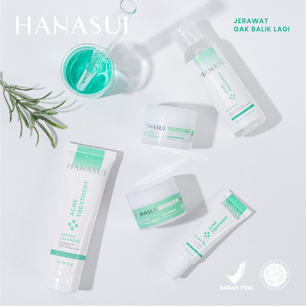 HANASUI Acne Treatment | Flawless Glow 10 Series | Acne Spot | Night Day Cream | Essence | Skincare Skin | Day Cream | Toner hanasui face skincare
