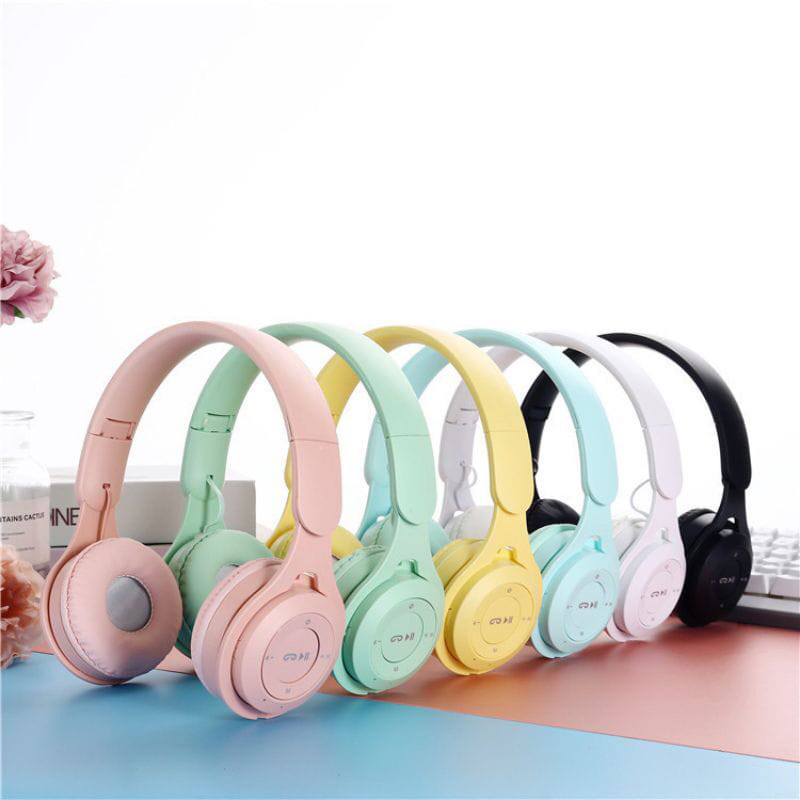 Headphone Macaron Wireless Y08 Bluetooth Headphone Macaron Y-08