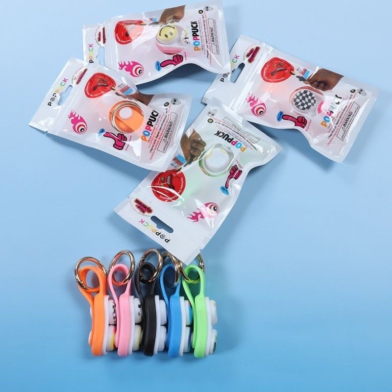 POPPUCK Mainan Fidget PopPuck Magnetik Elastis POP PUCK Spinner Silikon Magnet MSI popit