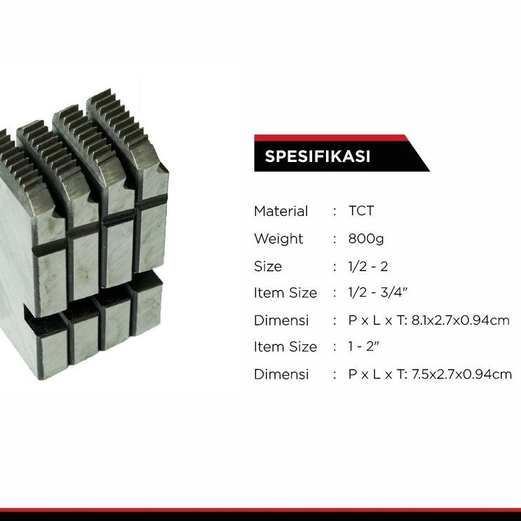 Mata Senai Pipa NPT TCT 1/2 - 3/4&quot; &amp; 1 - 2 &quot; | Pipe Machine Dies