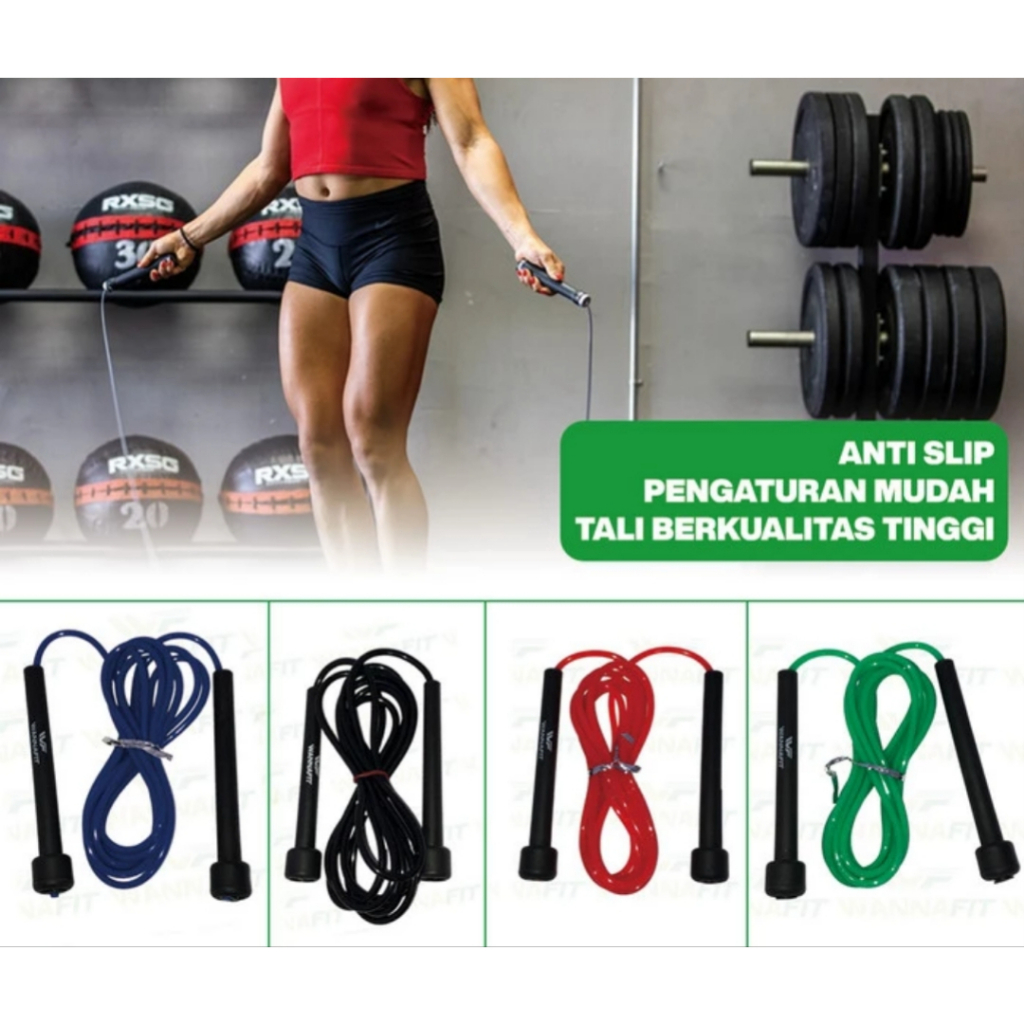 Model Baru Tali Skipping Jump Rope PVC Rubber Olahraga Fitness