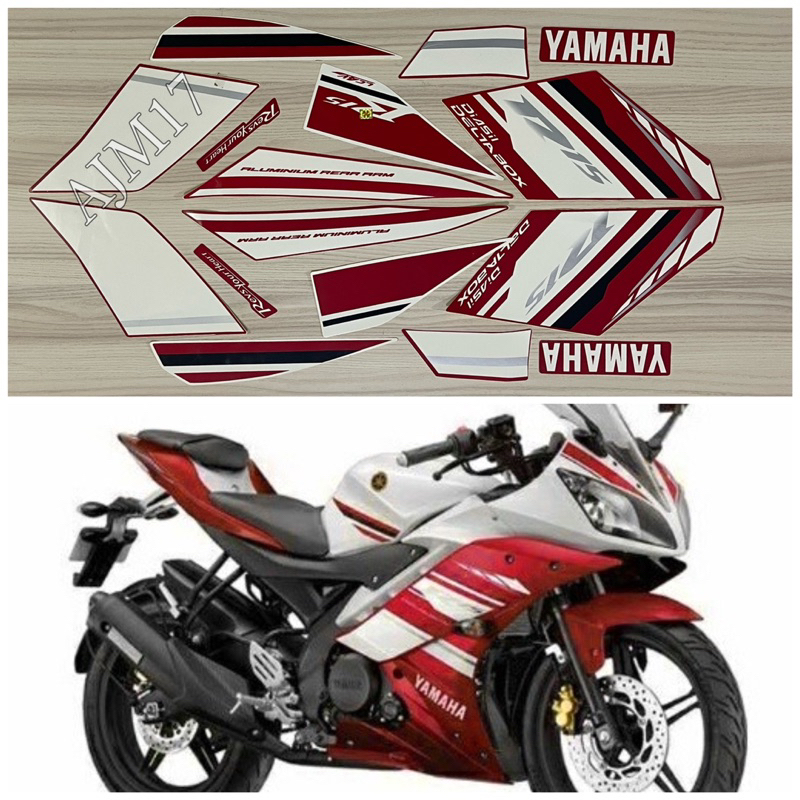 STIKER STRIPING MOTOR R15 2015 MERAH