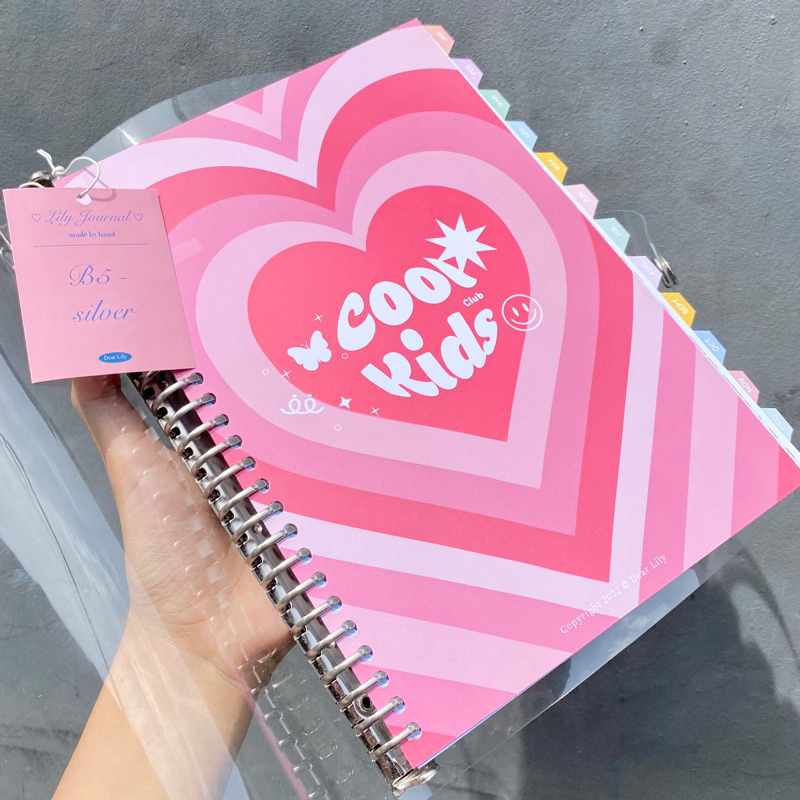 

H7Y Dear Lily Pembatas Divider Binder A6 / A5 / B5 / A4 Monthly Planner Kertas Tebal 1 Tahun Pastel