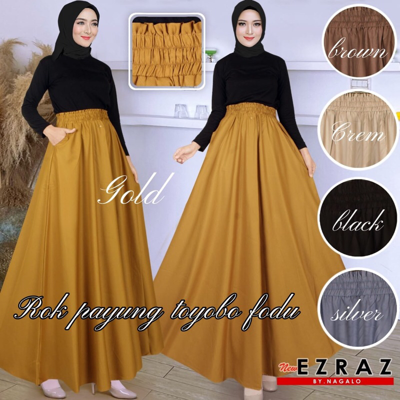 Rok polos katun toyobo | rok mayung | rok kerja panjang | rok muslimah kekinian