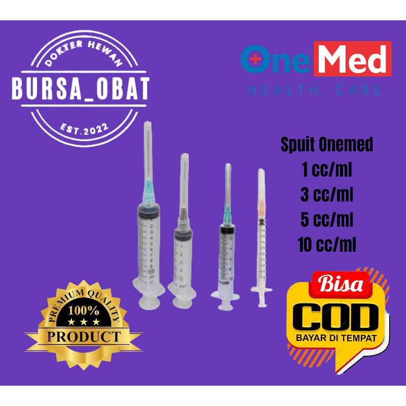 Spuit Onemed 1cc 3cc 5cc 10cc
