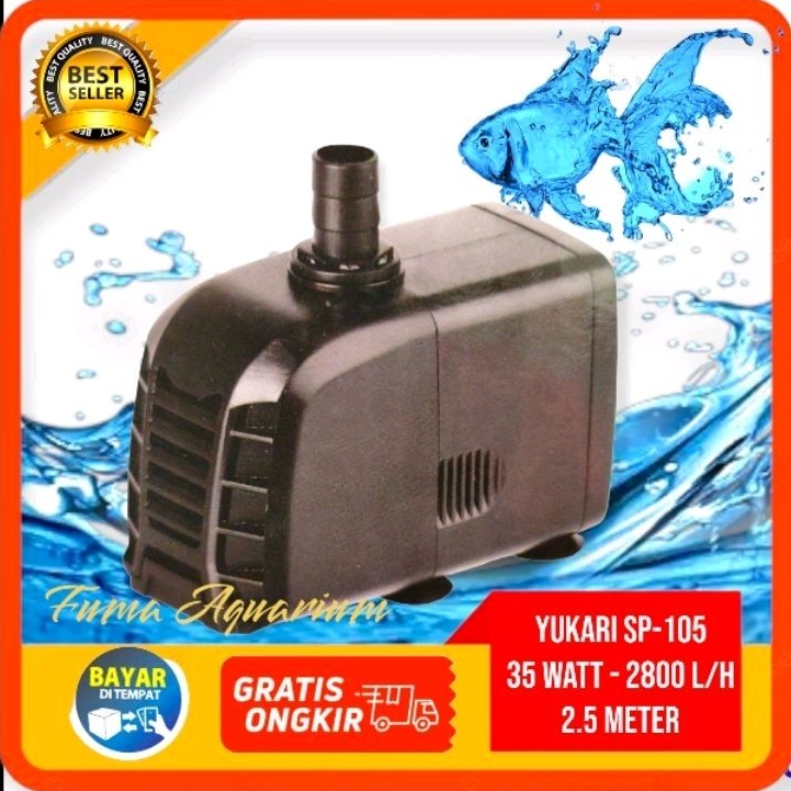 Yukari SP 105 Pompa Celup Kolam Aquarium Hidroponik Water Pump Power Head Submersible Pump
