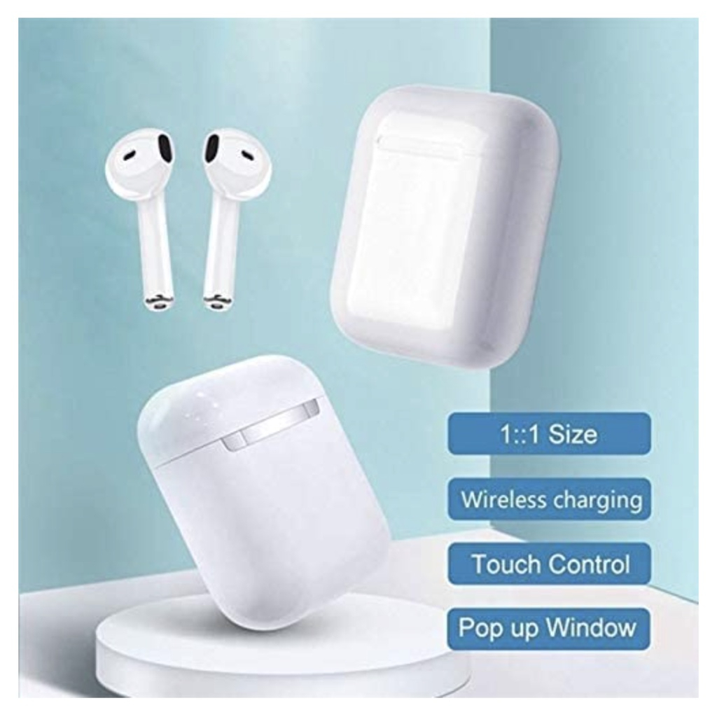 VICLOOK COD Bluetooth headset inpods 12 TWS Macaron Wireless Earphone Android IOS i12 Dengan 3D Case