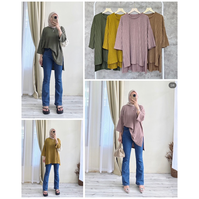 atasan oversize kaos knit kaos jumbo atasan wanita jumbo