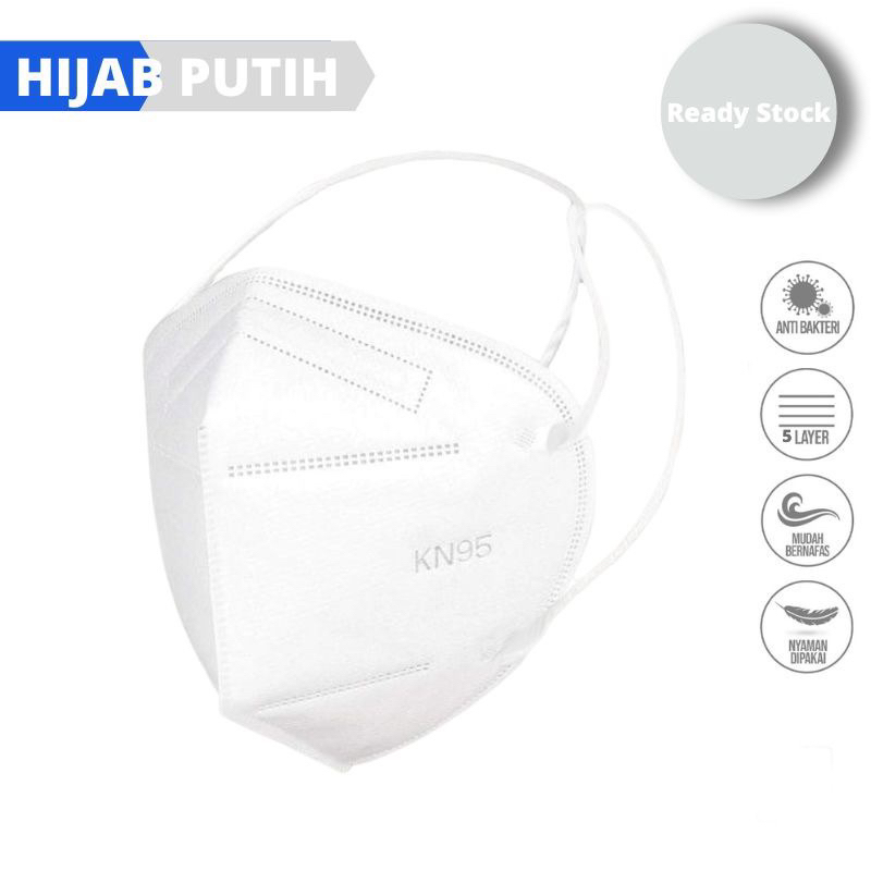 MASKER KN95 HIJAB HEADLOOP 5PLY (10pcs)