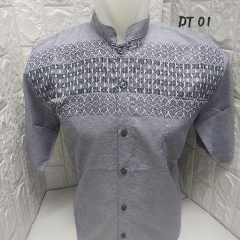 Kemeja Pria Koko Lengan Pendek details