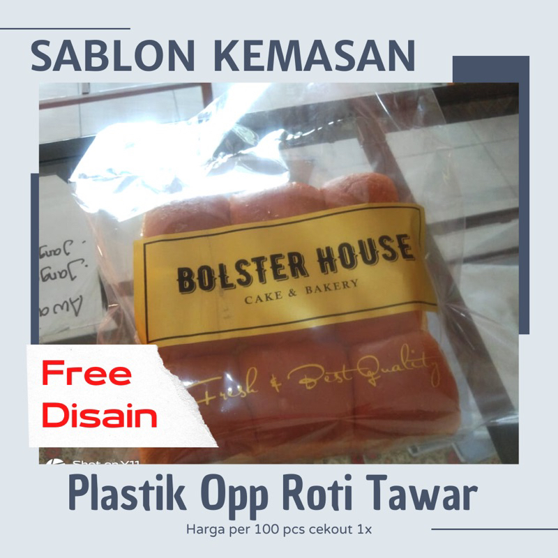 PLASTIK SABLON UK 25X35 dan 30x35 ROTI TAWAR / BAJU  per 100pcs FREE DESAIN