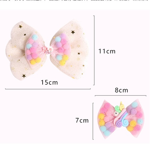 UNICORN LOLLIPOP COLORFUL MESH RIBBON BOW HAIRCLIP HAIRPIN HAIR CLIP PIN GIRL JEPIT JEPITAN AKSESORIS RAMBUT PITA CUTE ANAK TODDLER WARNA WARNI CEWEK PEREMPUAN BOW KOREA KOREAN STYLE