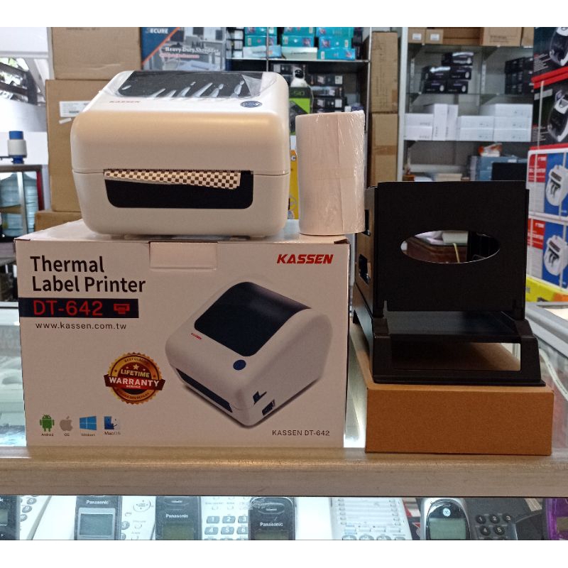 Printer barcode/label kassen DT642T plus cabinet kertas ukuran 200-400