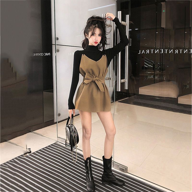 Korean Style Suspender Skirt two-piece set M302