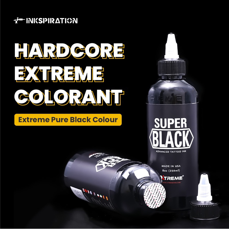 TINTA TATTOO SUPER BLACK PERMANENT 250ML