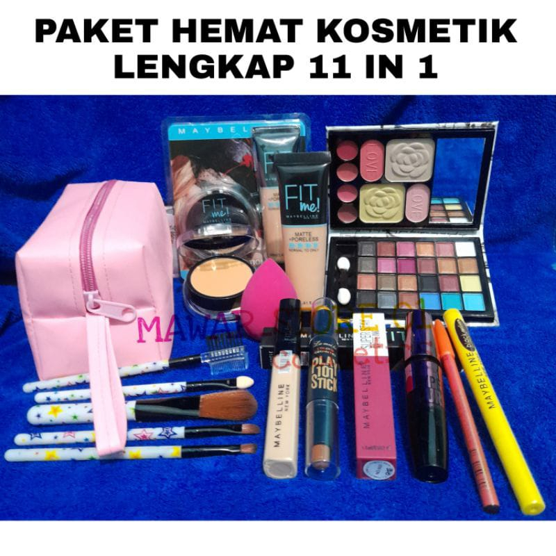 Paket Kosmetik Maybelline Super Lengkap 11 In 1 / Paket Hemat Kosmetik Maybelline Lengkap
