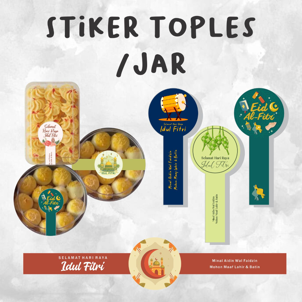 

Sticker Stoples / Sticker Segel / Label Hampers Lebaran idul fitri / Stiker Cake