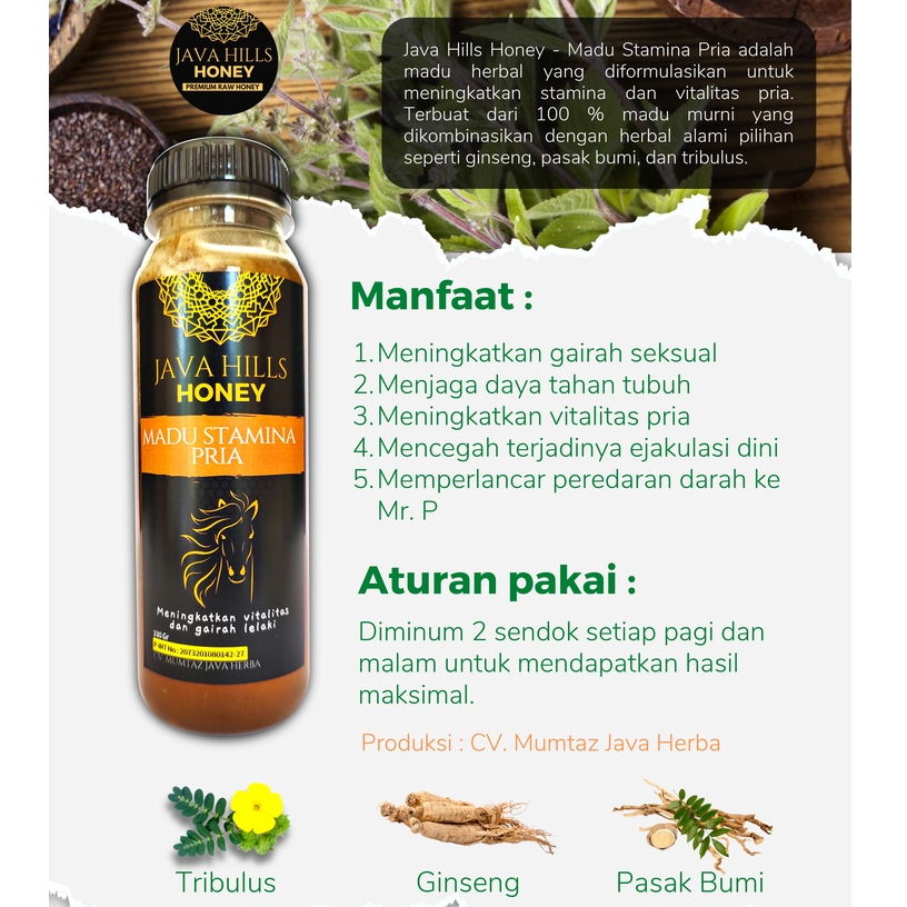 

Madu Stamina 330 gr - Madu murni + herbal | by Java Hills