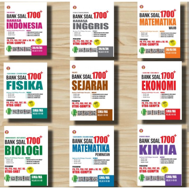 BANK SOAL EKONOMI SMA-BANK SOAL BAHASA INGGRIS SMA-BANK SOAL MATEMATIKA PEMINATAN SMA-BANK SOAL KIMI