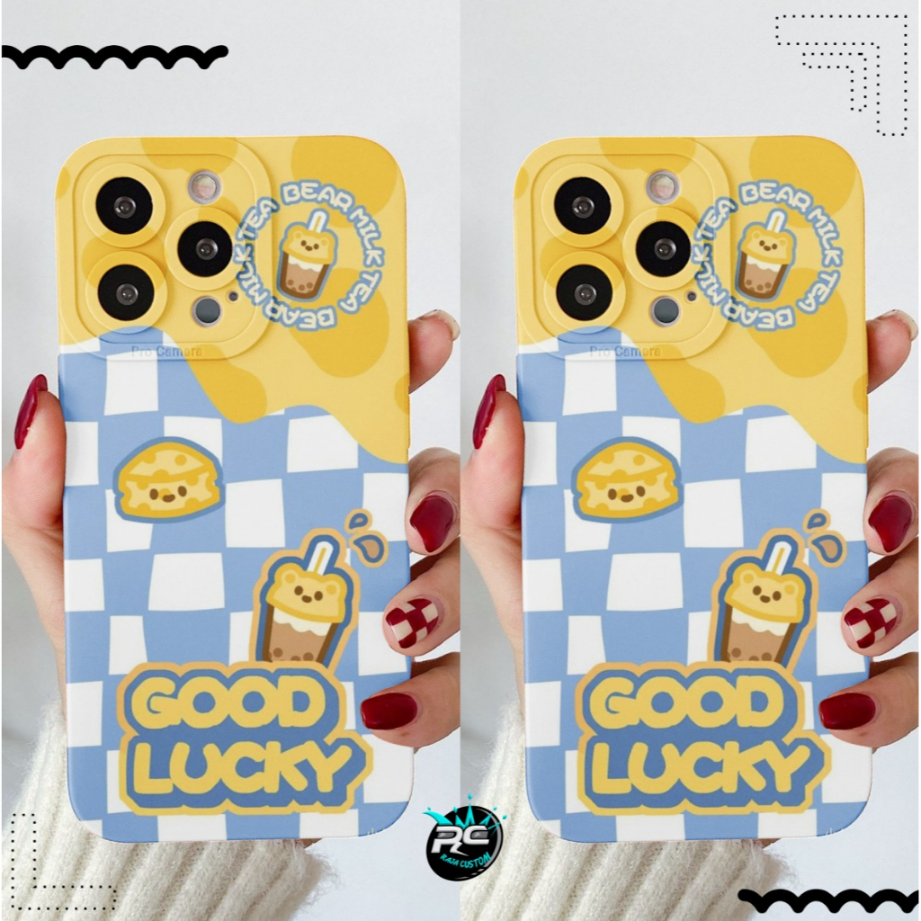 CUSTOM CASE SOFTCASE SILIKON PROCAMERA BEAR TEA CUSTOM XIAOMI REDMI 6A 8 8A PRO 9 9A 9C 10A NOTE 8 9
