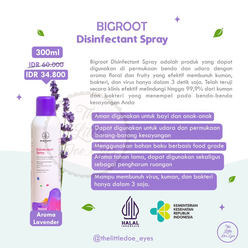 Bigroot Disinfectant / Hand Sanitizer Spray