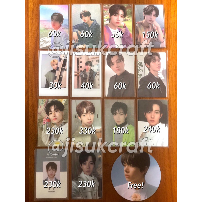 [BACA DESKRIPSI] Photocard PC Enhypen Enha Heeseung Jay Jake Sunghoon Ni-Ki Niki BDC DD DA No ver Po