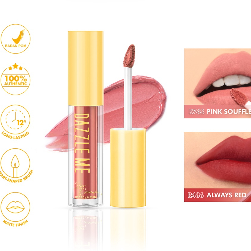 CS88 DAZZLE ME Velvet Matte Lip Cream | Vitamin E Waterproof Lipstik Pigmented Tahan Lama / YOU Make