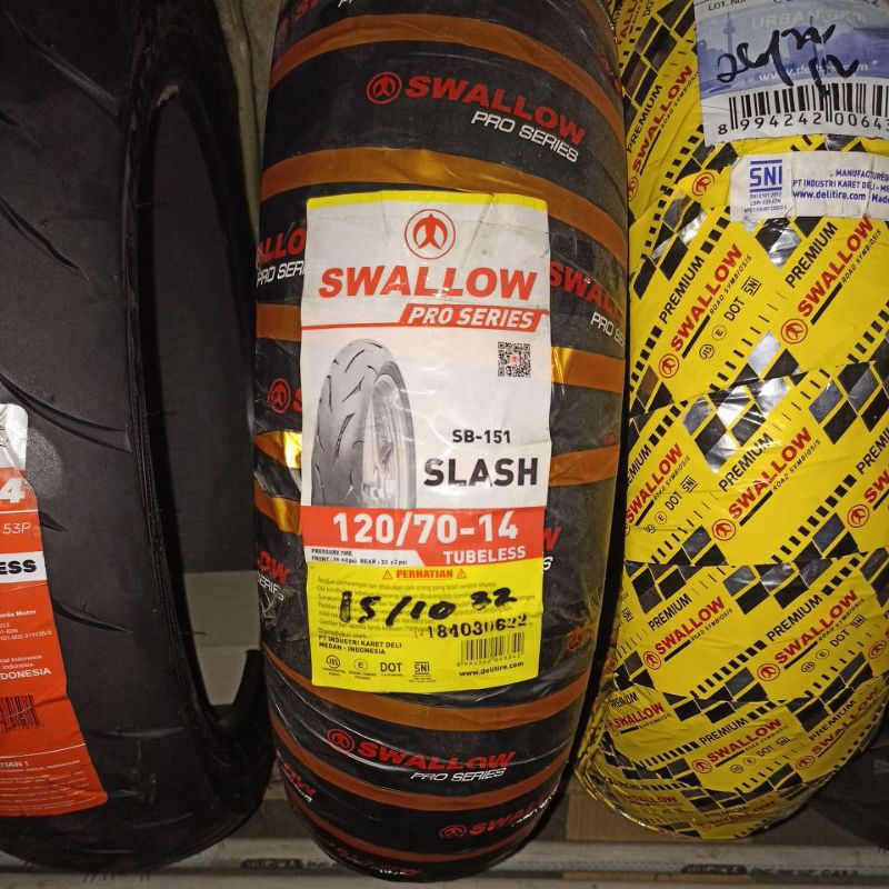 Ban Swallow Slash 120/70-14 Soft compound Pro series Tubeless