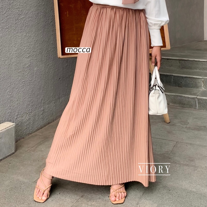 ROK PLISKET LIDI (Pleats Skirt/ Rok Bumil Friendly/ Rok Panjang)