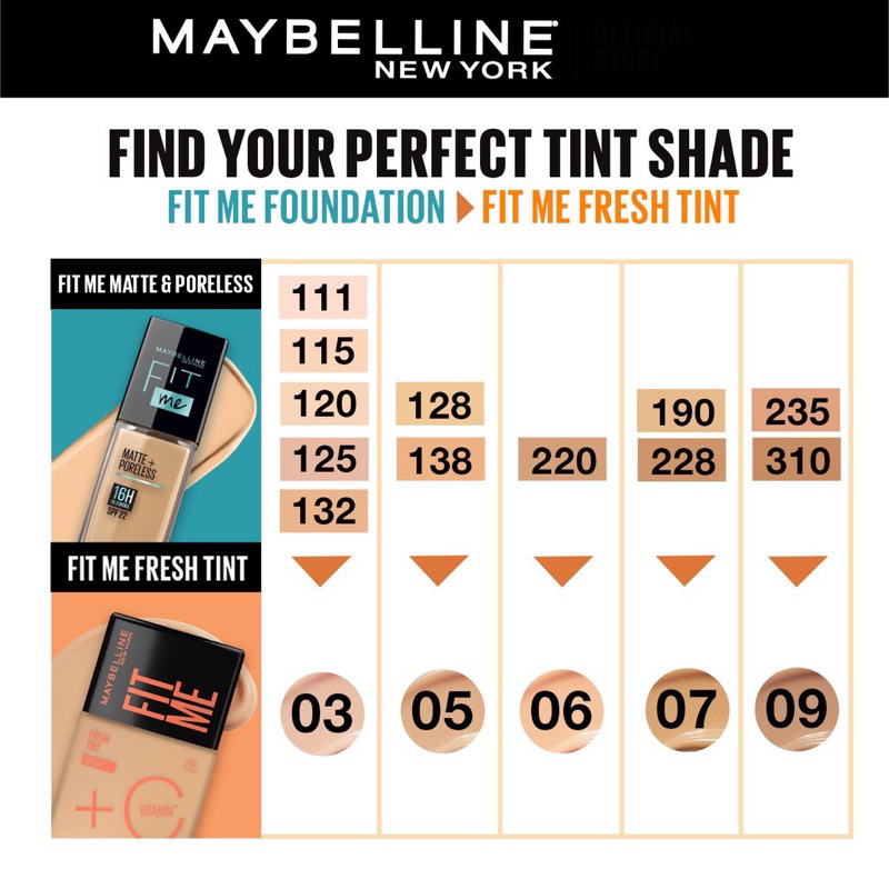 MAYBELLINE FIT ME FRESH TINT - Foundation With Vit C Serum &amp; Sunscreen