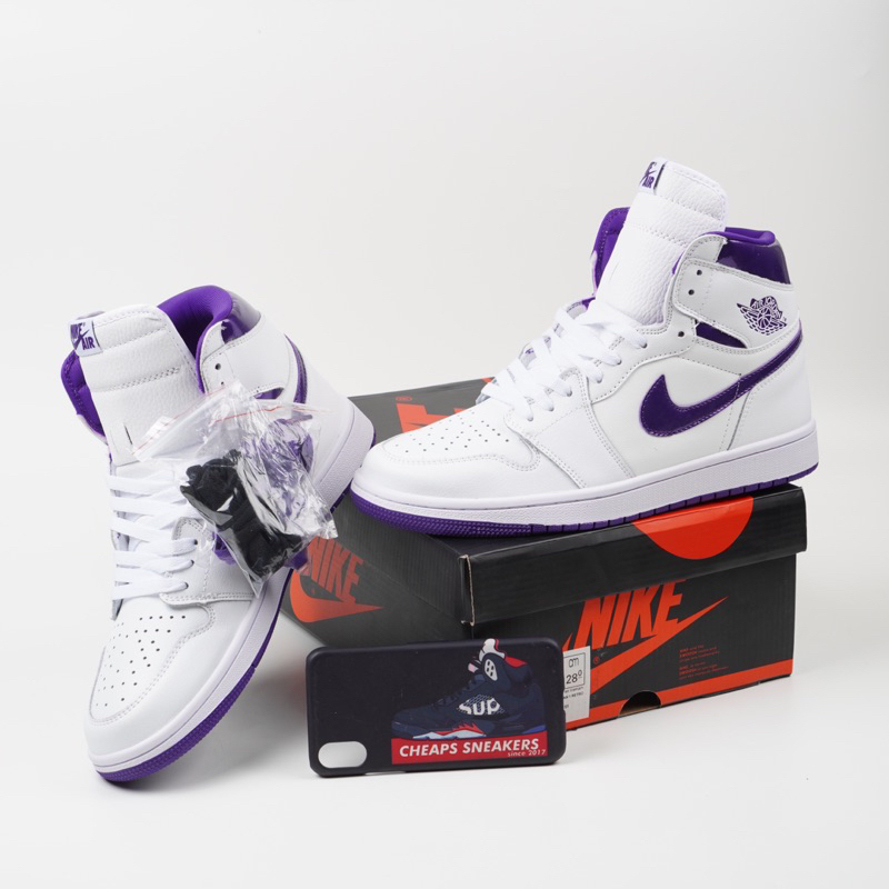 Nike Air Jordan 1 Retro High OG White Court Purple