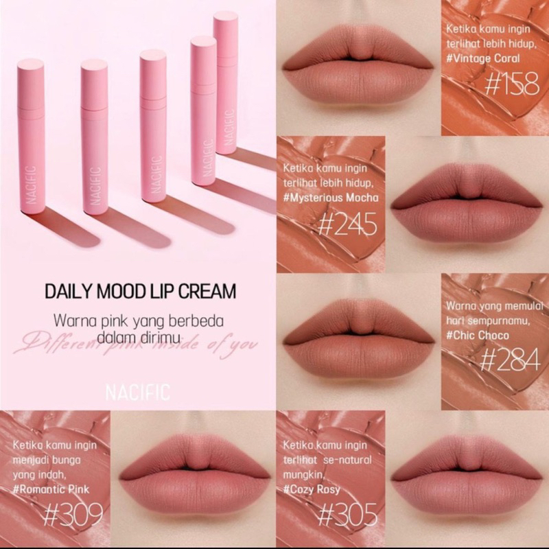 [READY STOCK] NACIFIC COSMETICS CRUSH MOOD DAILY MOOD LIP CREAM STRAY KIDS BPOM