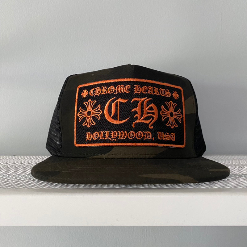 Topi Chrome Hearts CH Hollywood USA (tag ori) CAMO ORANGE