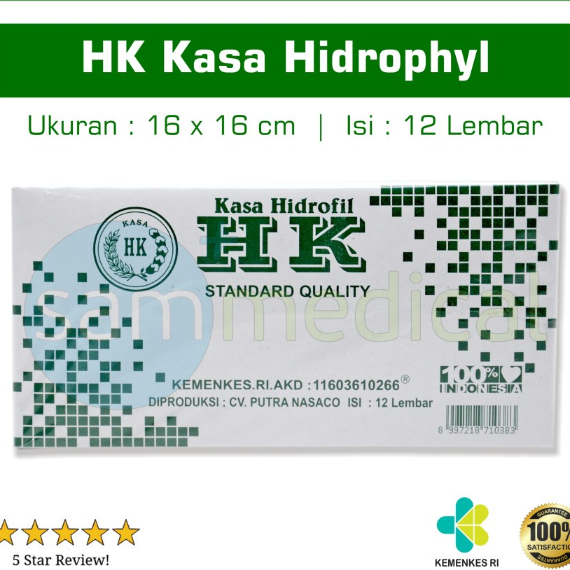 HK KASA HYDROFIL 16 x 16 ISI 12 Lembar PER BOX