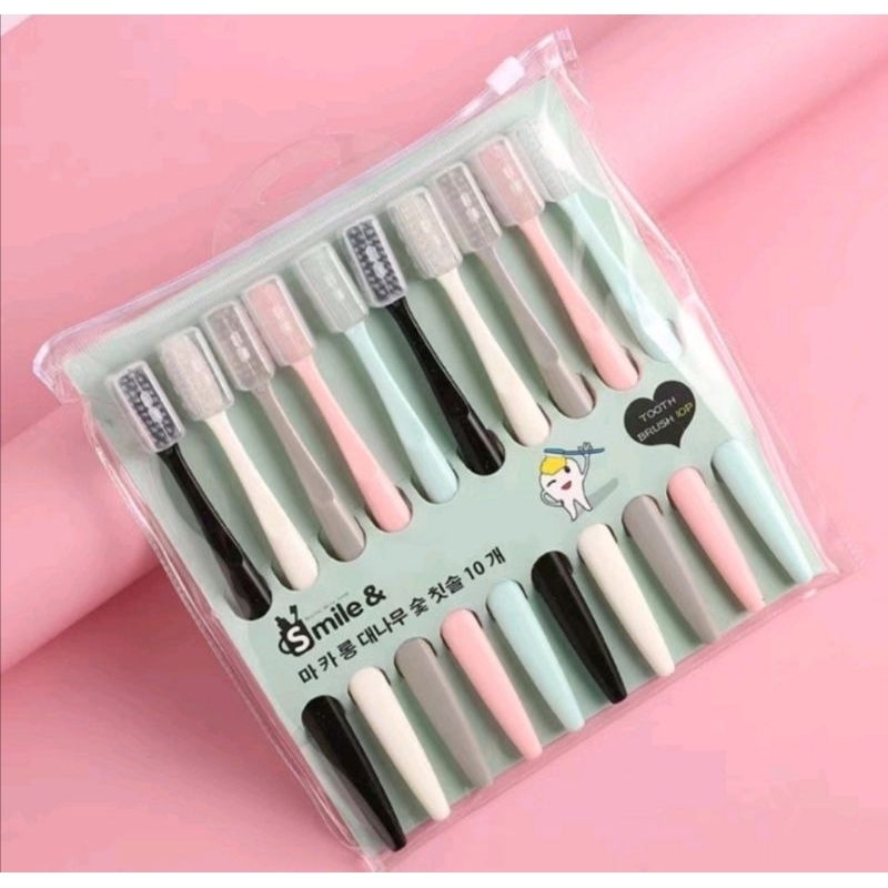 1 Set 10 pcs Sikat Gigi Dewasa / Anak-anak soft wool