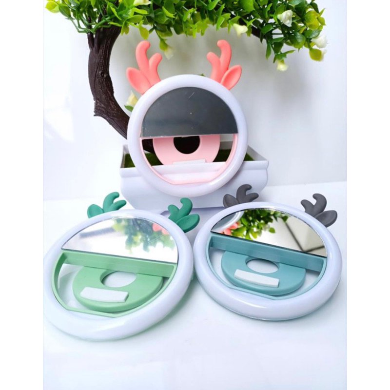 Ring Selfie Karakter Lucu - Selfie Ring Lamp LED Jepit - Ring Selfie Jepit