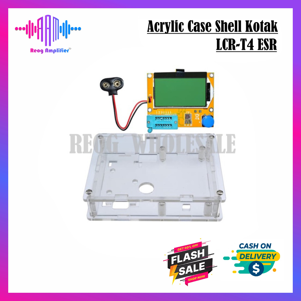 Acrylic Case Shell Kotak untuk LCR-T4 ESR Transistor Tester Akrilik