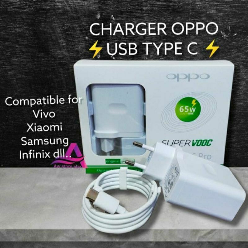 CHARGER OPPO RENO SUPER VOOC FAST CHARGING OPPO SUPER VOOC  MICRO/TYPE C