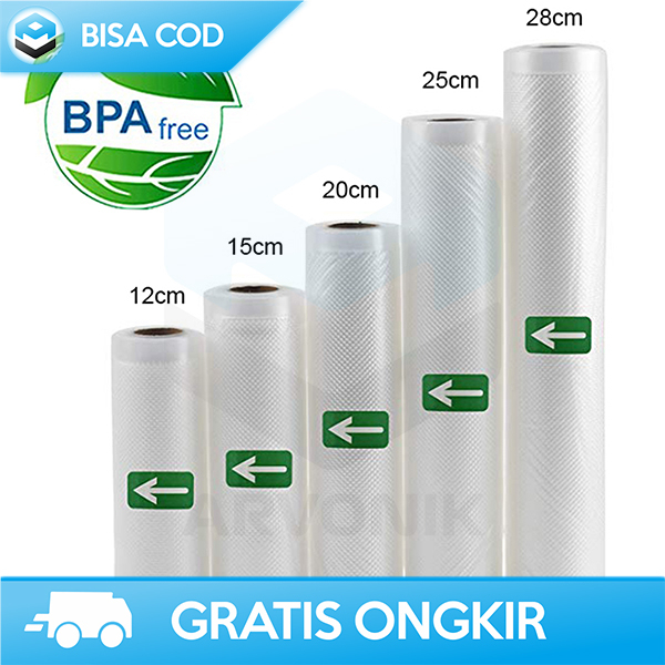 KANTONG VAKUM MAKANAN 1 ROLL STORAGE BAG TAFFPACK 25x500CM BPA FREE