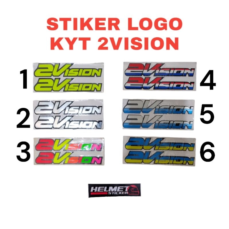 STIKER LOGO HELM KYT 2VISION