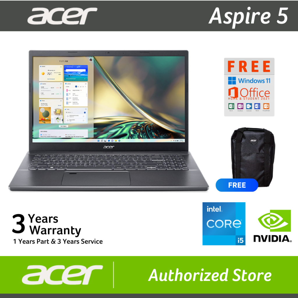 Acer Aspire 5 Slim A514-55G i5-1235U-MX550-8GB-512GB SSD-Win 11+OHS