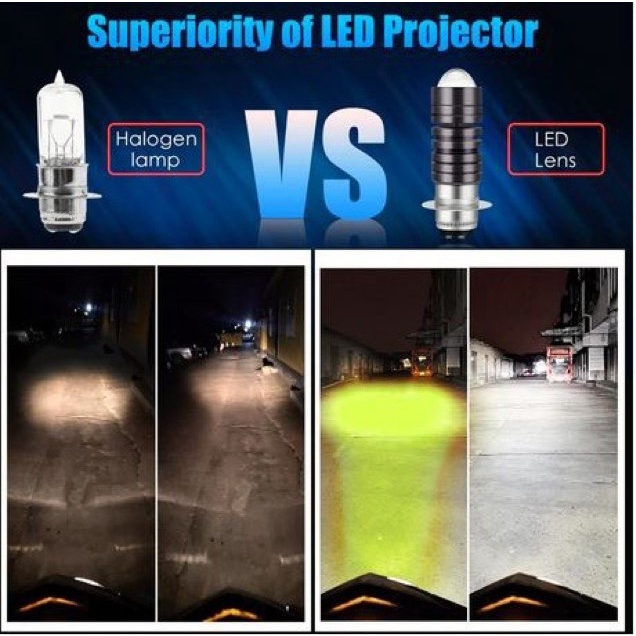 [WERACE] LED H6 SUPERSONIC LASER D2 2 WARNA MODEL BEBEK PNP PUTIH KUNING 12VOLT CAHAYA LEBAR TAHAN LAMA