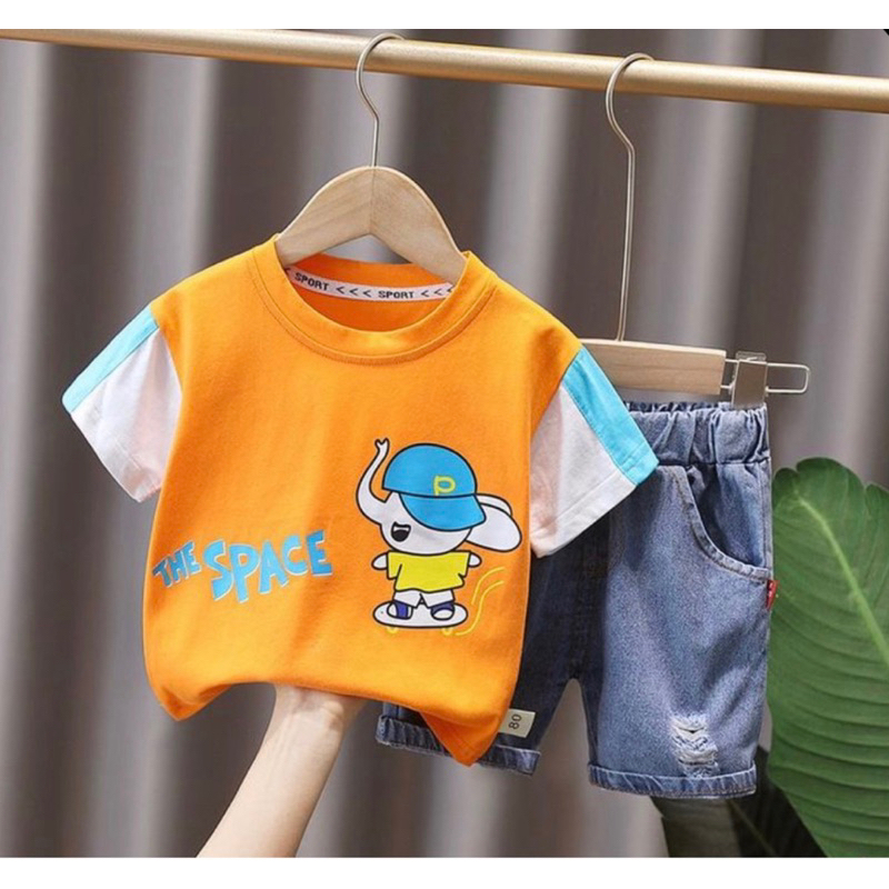 SETELAN ANAK CELANA DENIM BAJU KAOS ANAK 1-5 TAHUN ARDAN BAJU ANAK