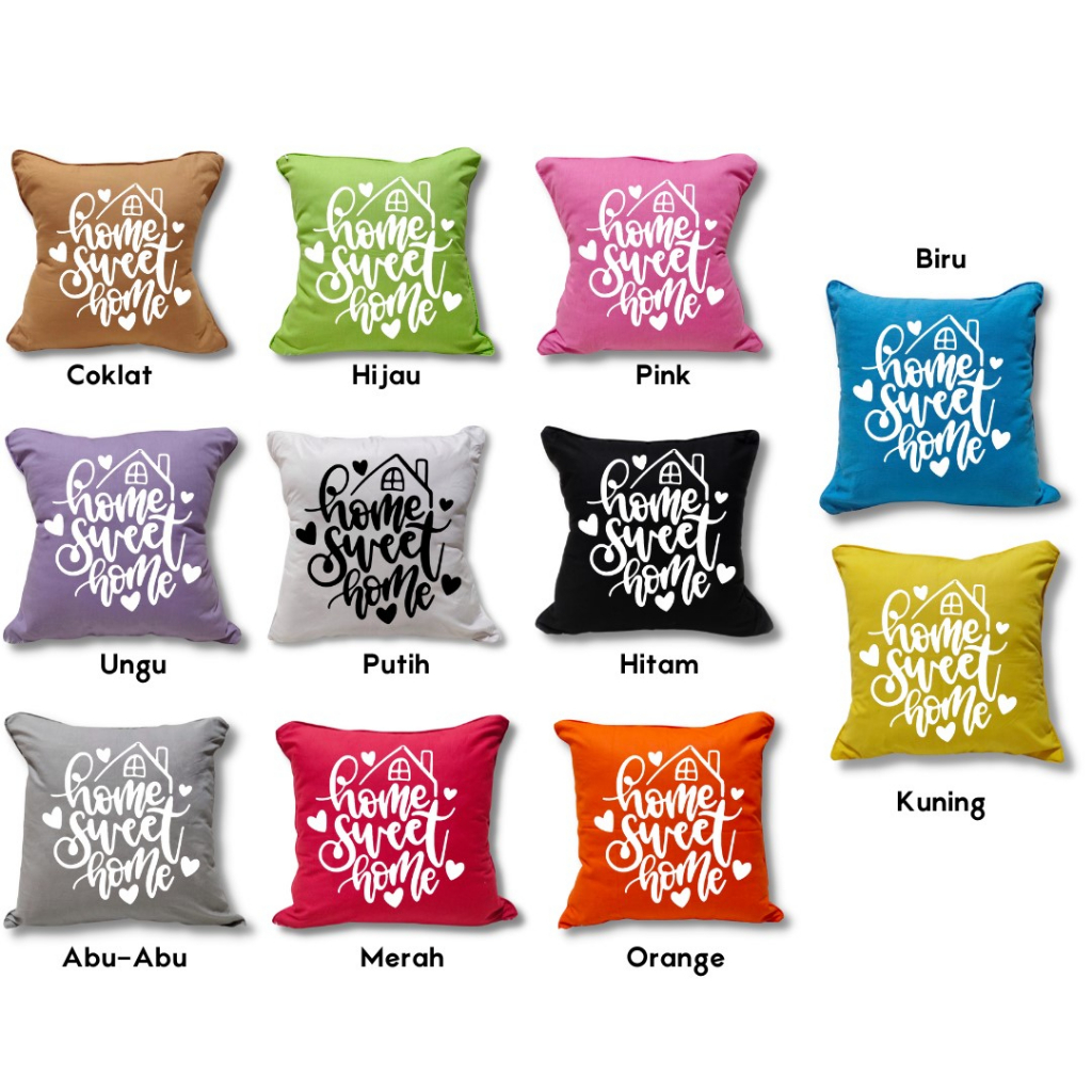Shafiyyah.Sarban Aneka Warna 50x50 Quotes Sarung Bantal Sofa / Cushion Cover Aneka Warna