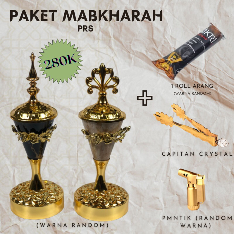 Tempat bakar dupa arab Mabkharah Nampan Set pp || tempat bukhur buhur bakhur