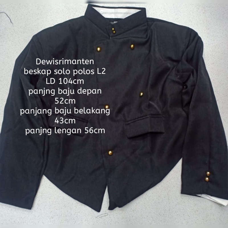 beskap solo hitam polos/beskap solo hitam