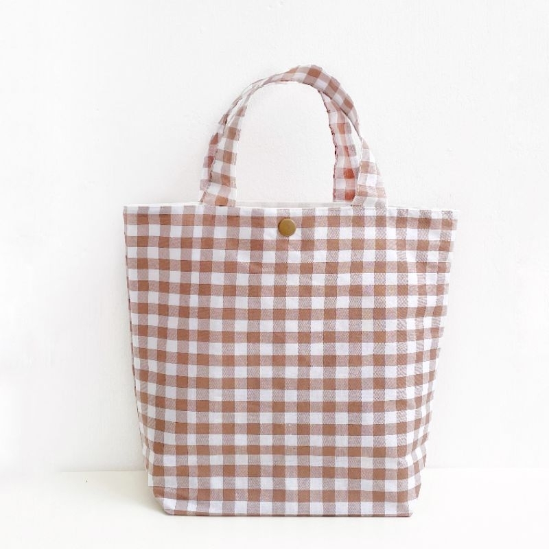 Totebag Gingham / Tas Kotak-Kotak / Tas Korea / Tas Lucu