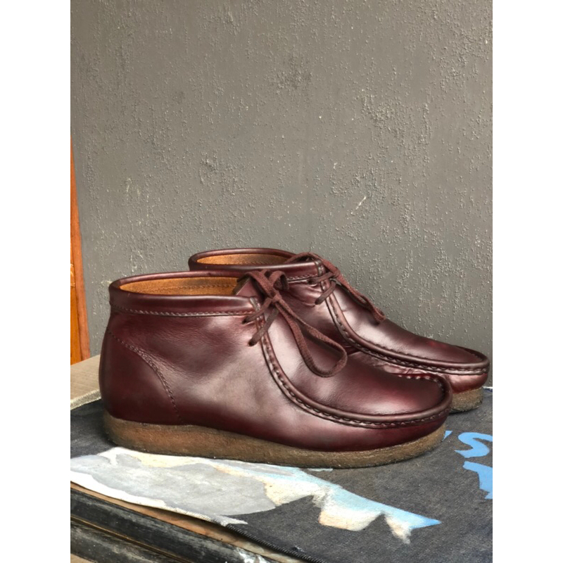 clarks wallabe leather second
