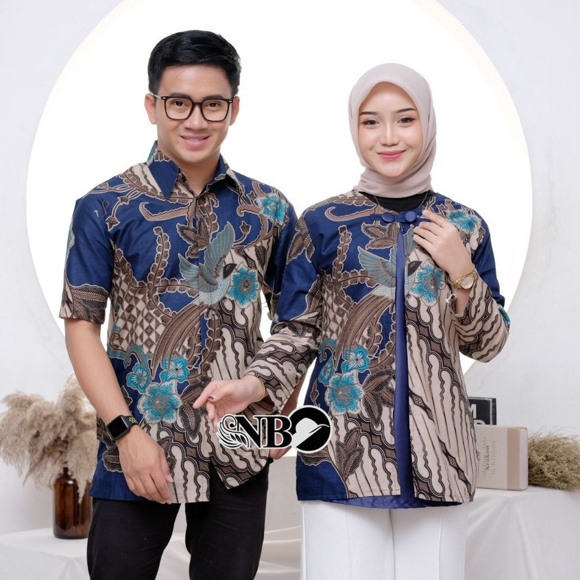 Batik Couple Modern Atasan Blouse Batik Kerja Kantor Wanita